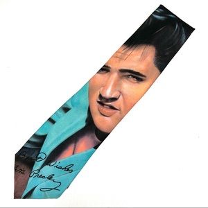 ELVIS PRESLEY Vintage 90’s RALPH MARLIN Best Wishes Elvis Tie